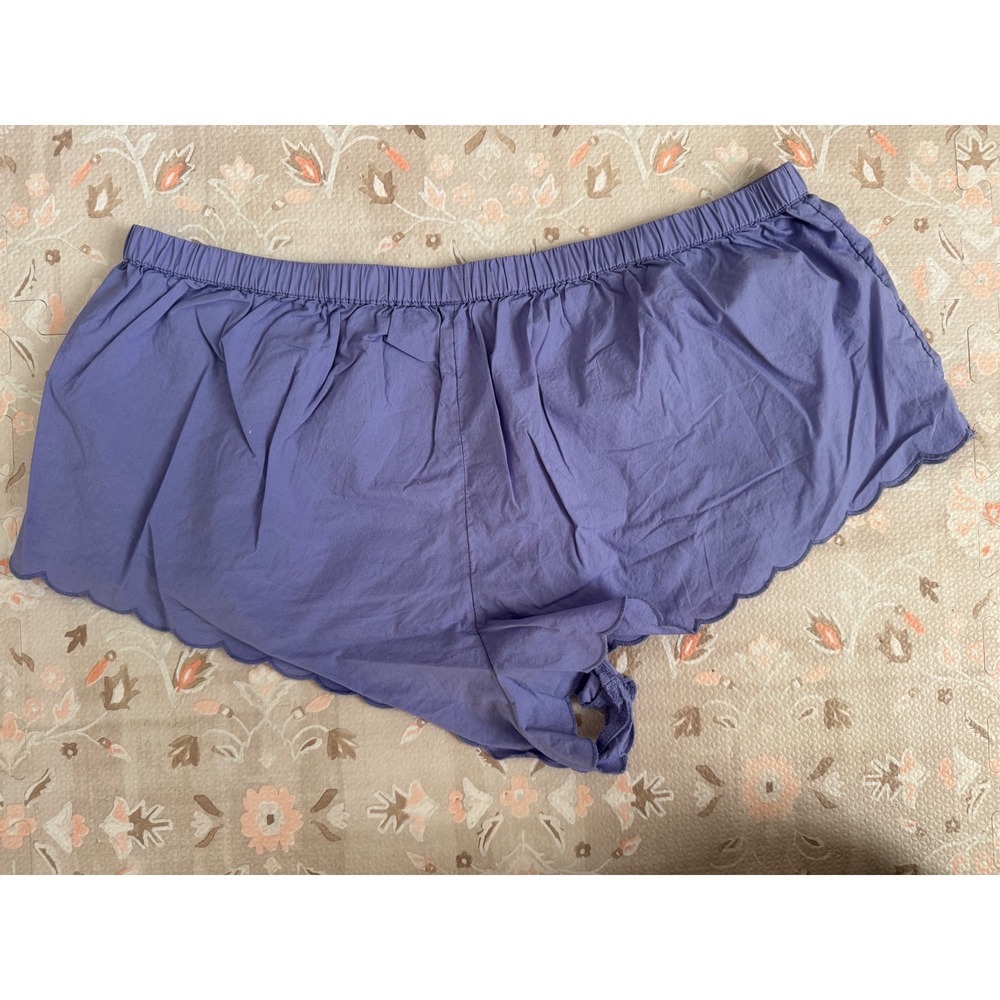 Anthropologie Purple Cotton Elastic Waist Skirt Periwinkle Womens Size M